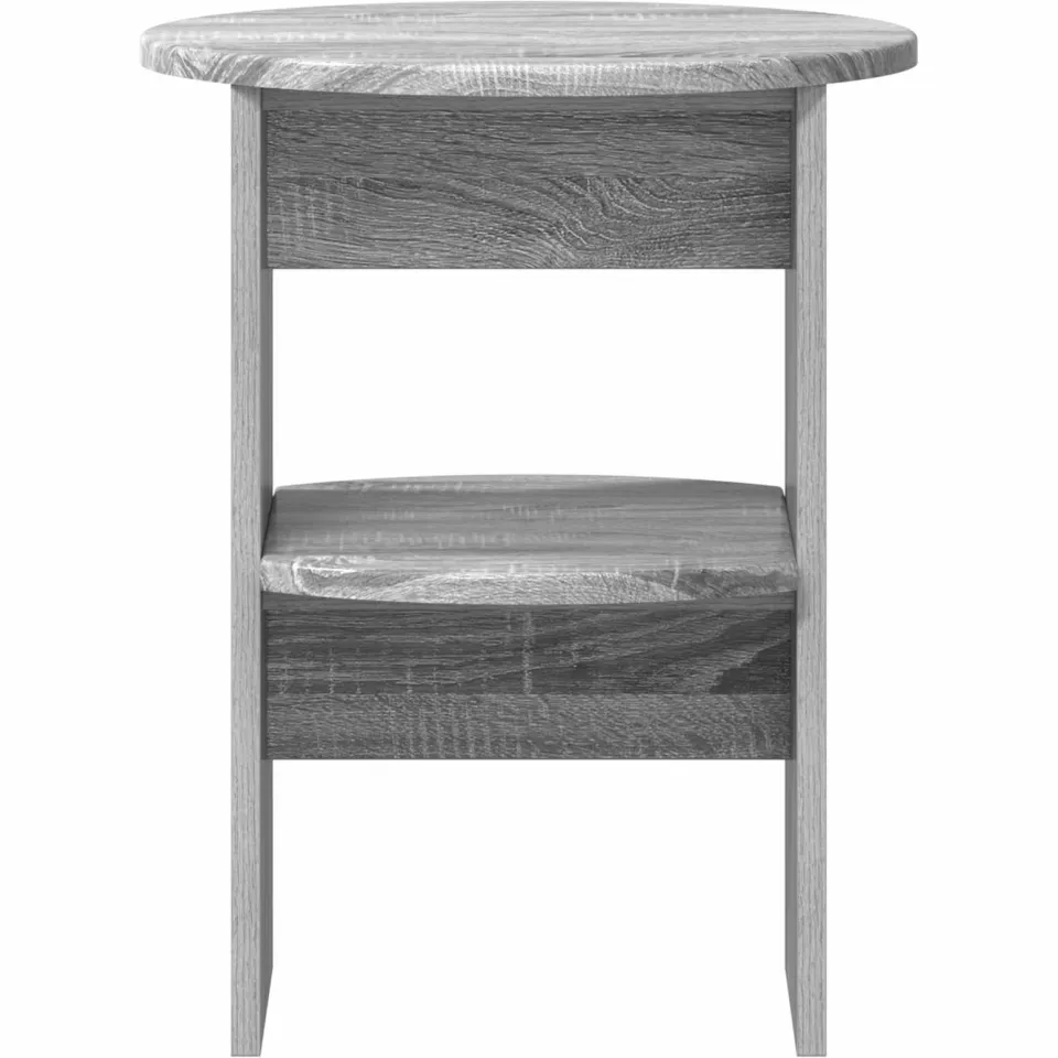 vidaXL Bijzetkast Grijze Sonoma Ø40 x 50 cm Geconstrueerd hout grijs, foto 4