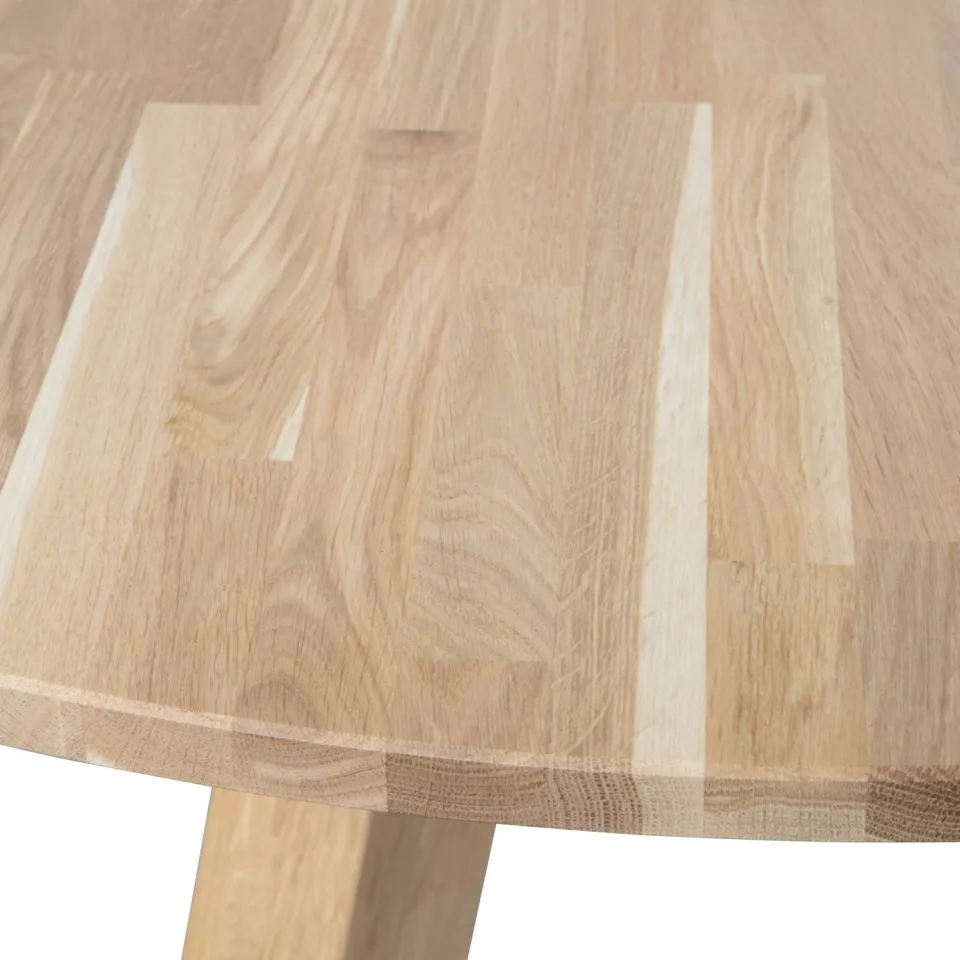 WOOOD Rhonda Eettafel Ø120 CM - Eiken - Bordeauxrood - 75x129x129, foto 3