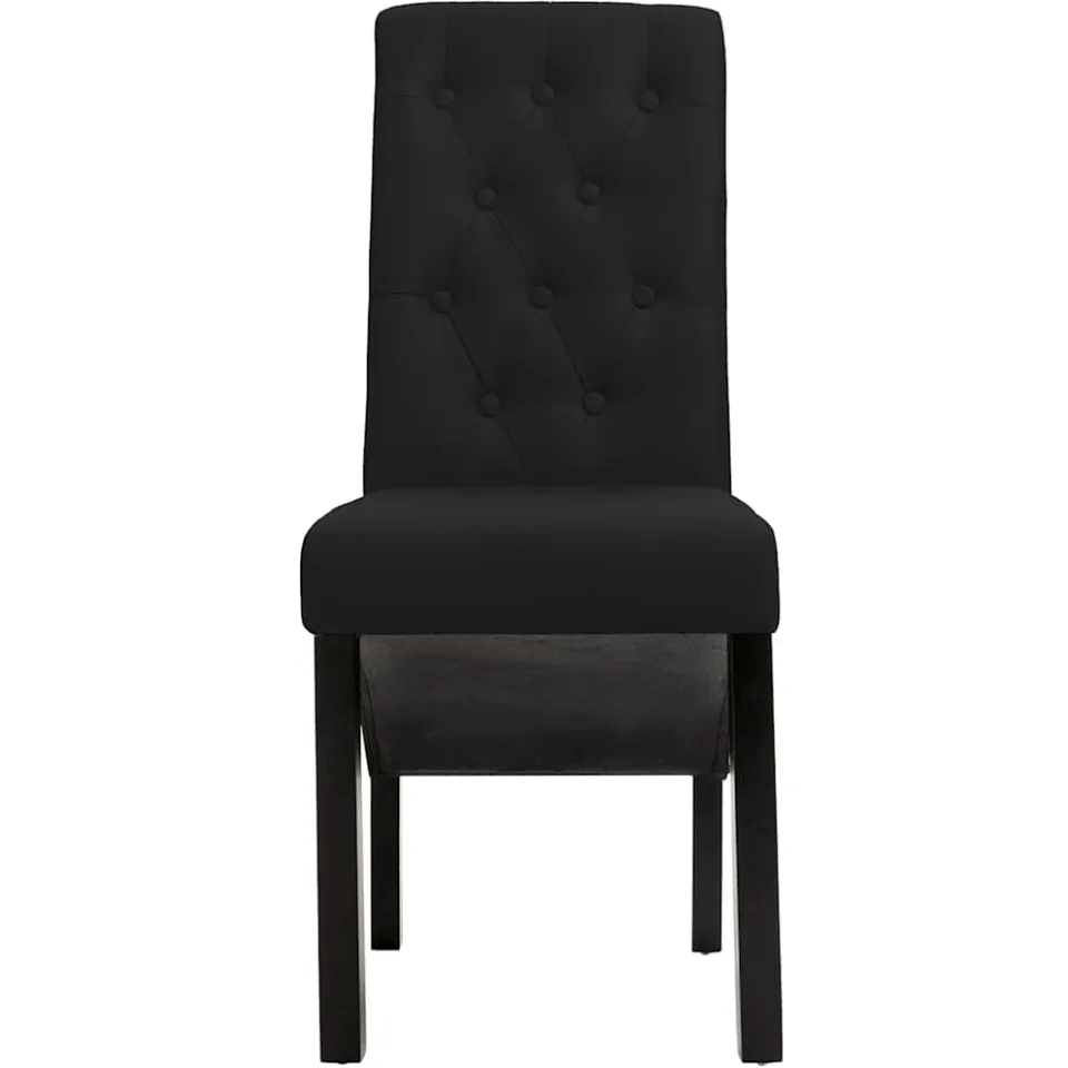 vidaXL Eetkamerstoelen 4 st stof zwart, foto 3