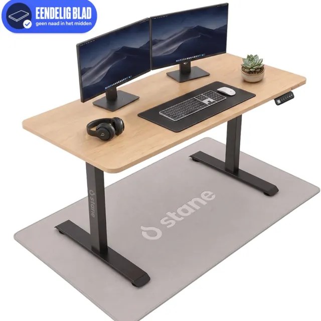 Stane Zit Sta Bureau Elektrisch Verstelbaar - Incl. Kabelgoot - 120 x 60 cm - Eiken