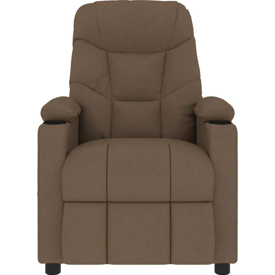 vidaXL Massagestoel stof bruin