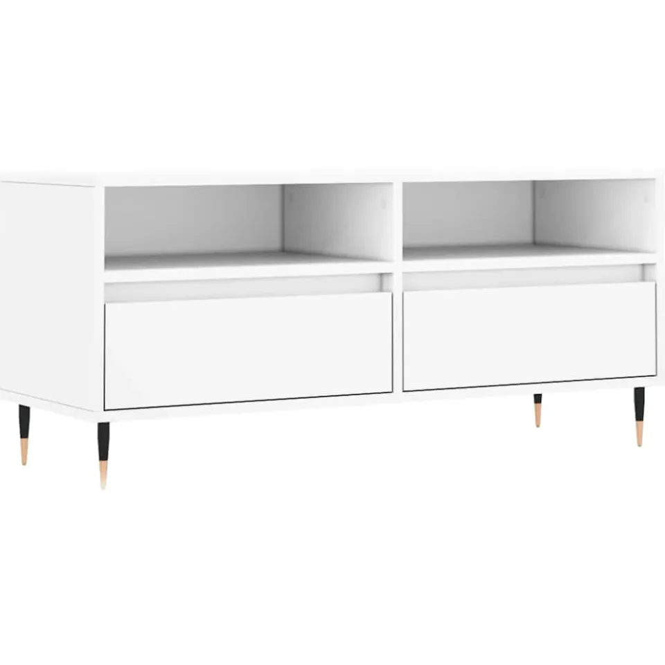 vidaXL Tv-meubel 100x34,5x44,5 cm bewerkt hout wit, foto 3
