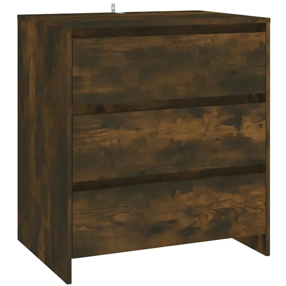 vidaXL Dressoir 70x41x75 cm bewerkt hout gerookt eikenkleurig Bruin