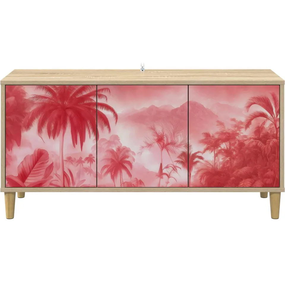 vidaXL Tv-meubel AACHEN 102 x 33 x 50 cm Sonoma Bewerkt hout bruin, foto 4