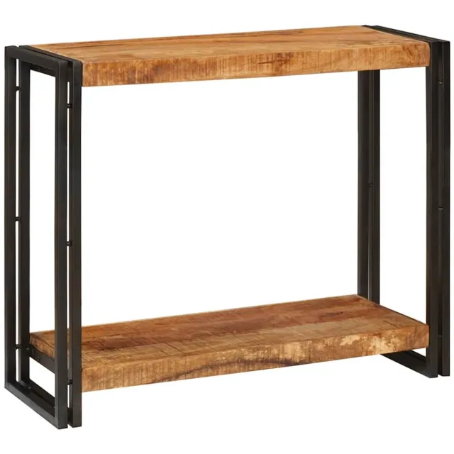 vidaXL Wandtafel - met - plank - Bruin - 90 - x - 33 - x - 75 - cm - Massief - Mango - Hout