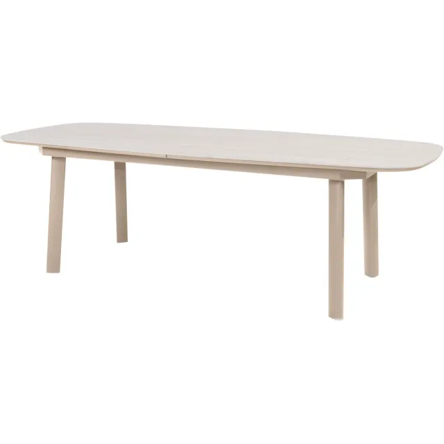 4 Seasons Outdoor Manolo uitschuifbare dining tuintafel printed ceramic 230-290x100xH75 cm latte Taste 4SO Zand / Latte / Linen