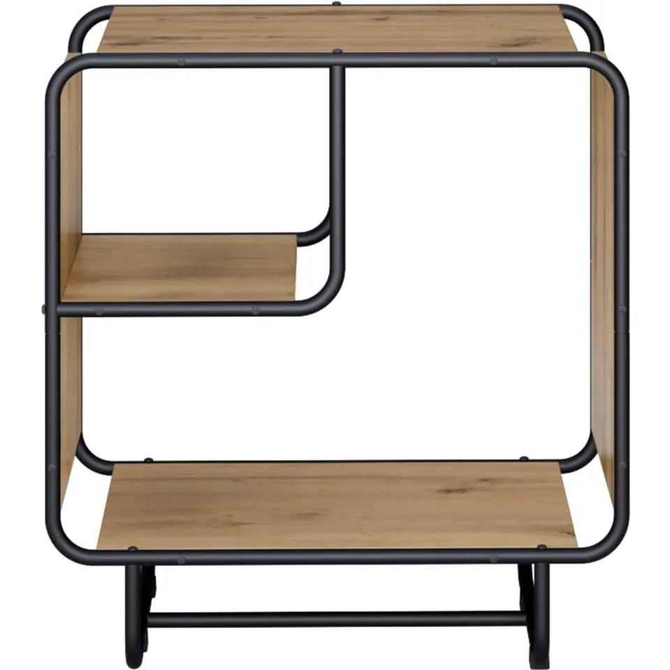 vidaXL Dressoir Artisanaal eiken 60 x 37.5 x 64.5 cm Bewerkt hout Bruin