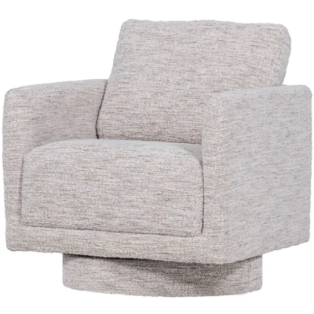 WOOOD Oska Draaifauteuil - Melange Stof - Bruin - 64x78x79 natural melange