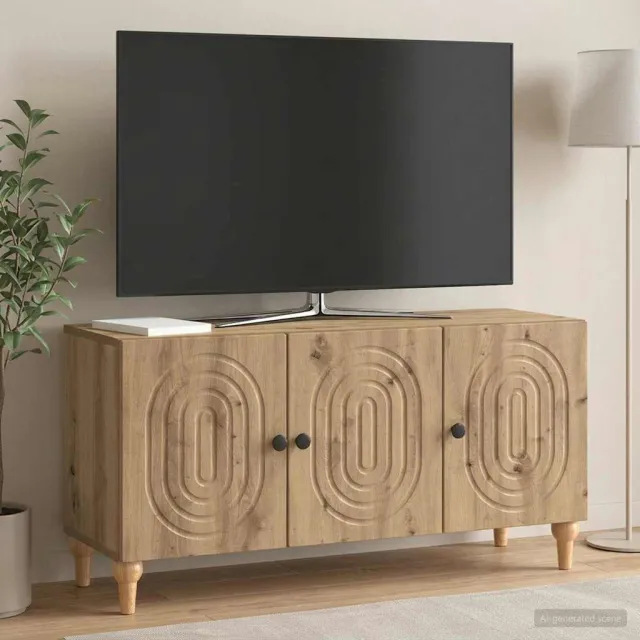 vidaXL TV-kast 99 x 34,5 x 50 cm Artisanaal eiken Bewerkt hout Bruin