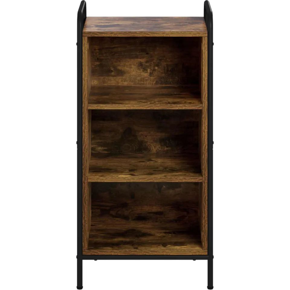 vidaXL Dressoir Gerookt eiken 97 x 33 x 81 cm Bewerkt hout Bruin