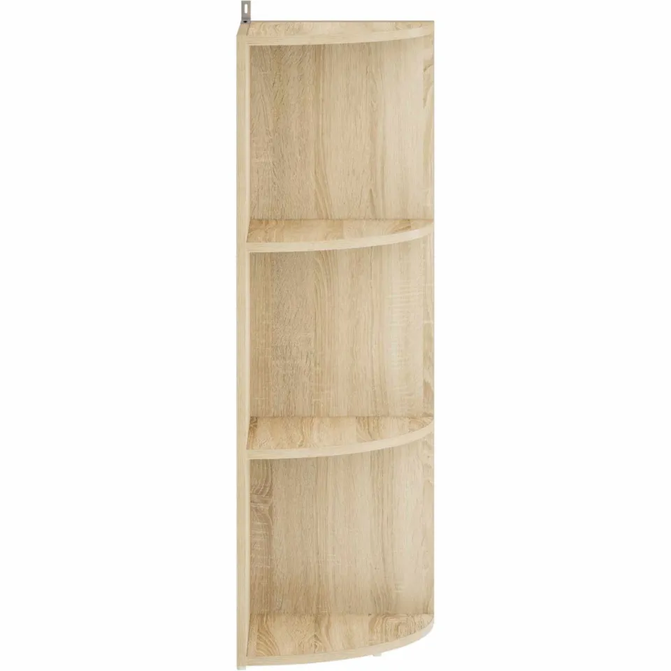 vidaXL Hoekplank 3-laags 41,5 x 41,5 x 107,5 cm Bewerkt hout bruin, foto 2