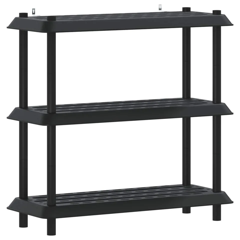 vidaXL Plankenunit 3-laags 100 x 40 x 96 cm PP Antracietkleurig Anthraciet