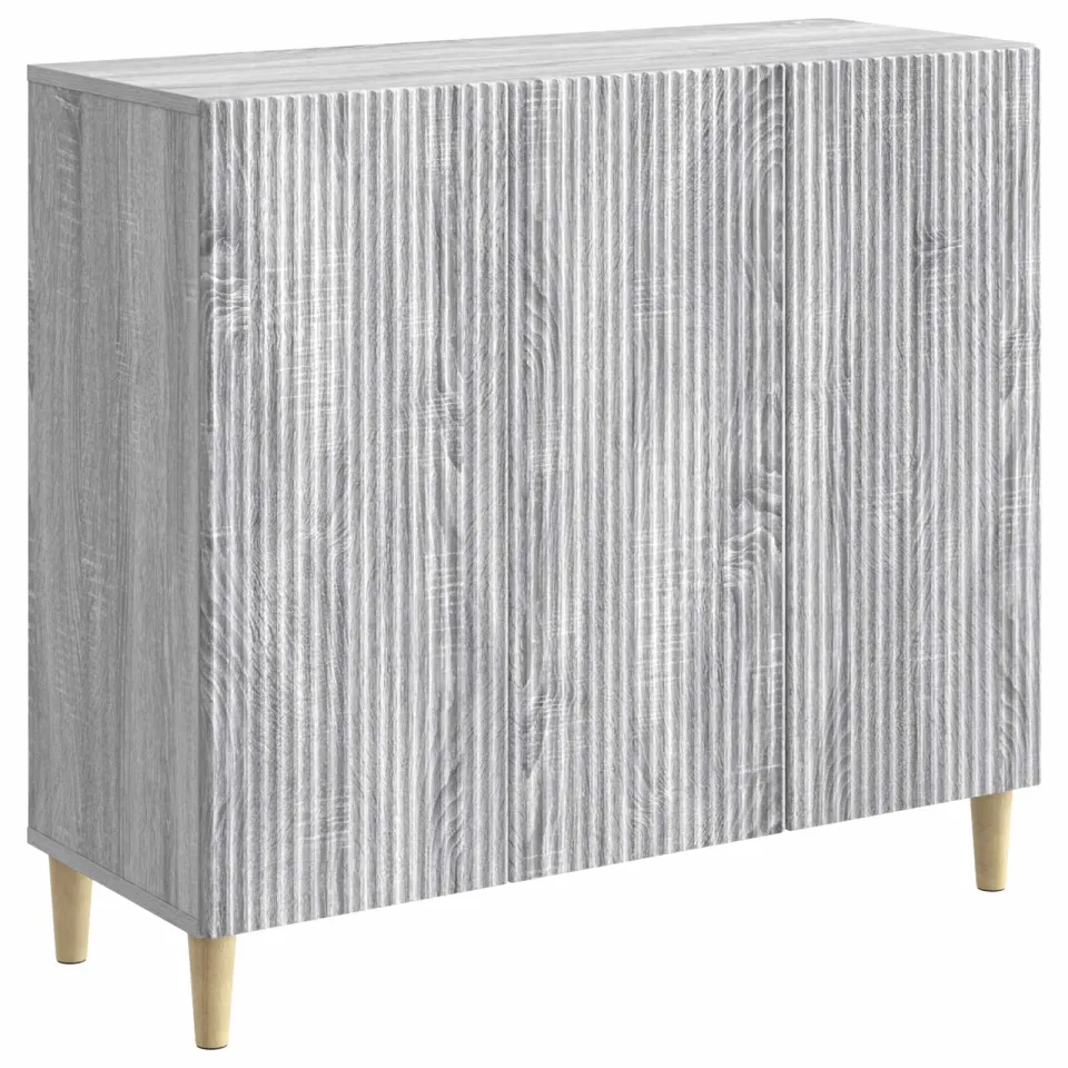 vidaXL Dressoir Grijs sonoma 89 x 34,5 x 80 cm Bewerkt hout, foto 3