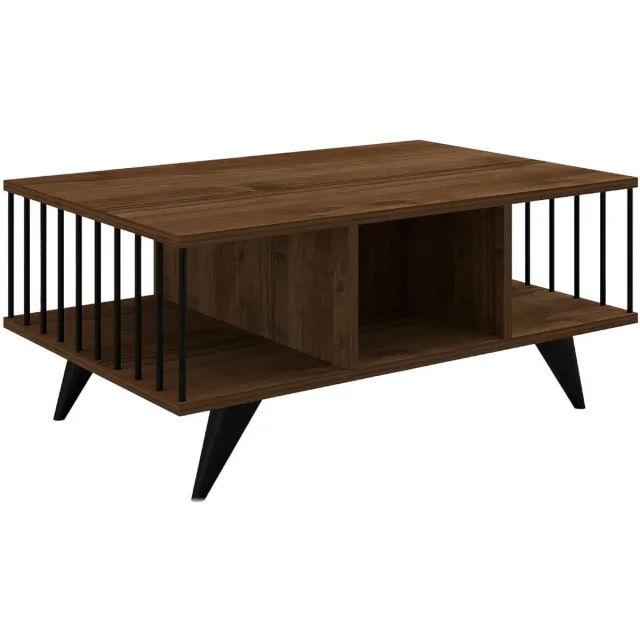 Skye Decor Houten salontafel "Bert" - 90 x 60 x 40 cm - Notelaar Walnoot