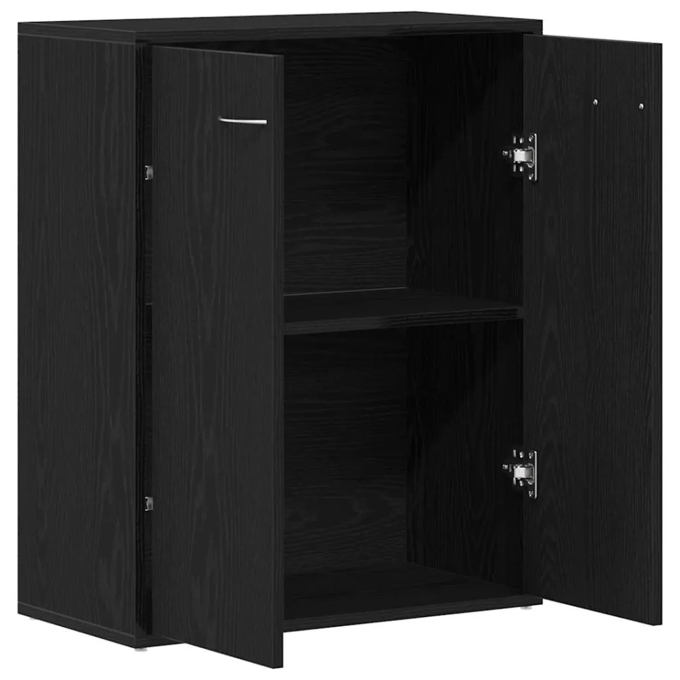 vidaXL Dressoir Zwart Eiken 60x30x75 cm Engineered Wood, foto 4