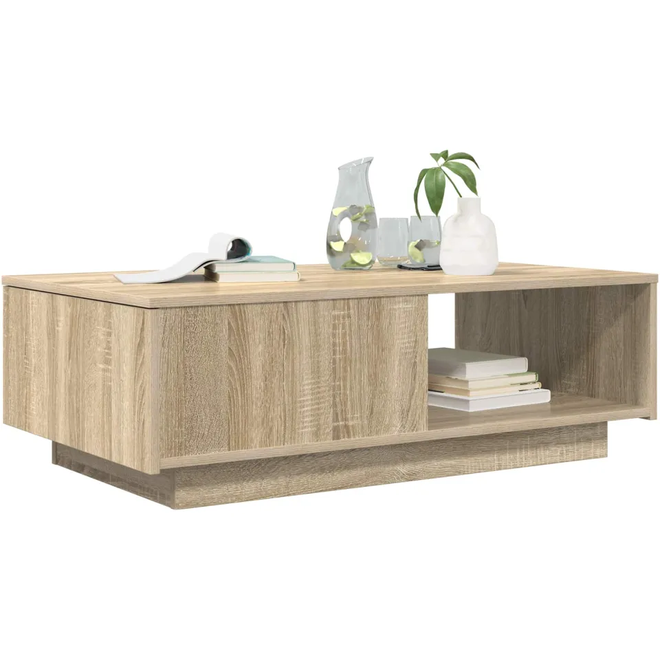 vidaXL Salontafel Sonoma Eiken 95 x 55 x 31 cm Bewerkt hout Bruin