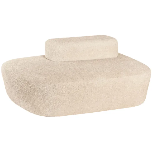 Vega Bank Norsk bouclé; 154x106x70 cm (BxDxH); beige