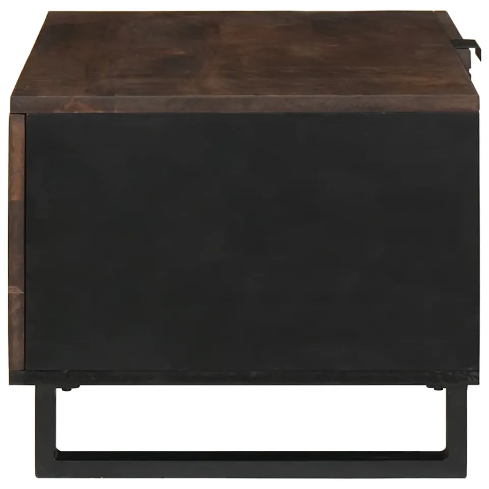vidaXL Salontafel Walnotenhout 80 x 50 x 40 cm Bewerkt hout bruin, foto 4