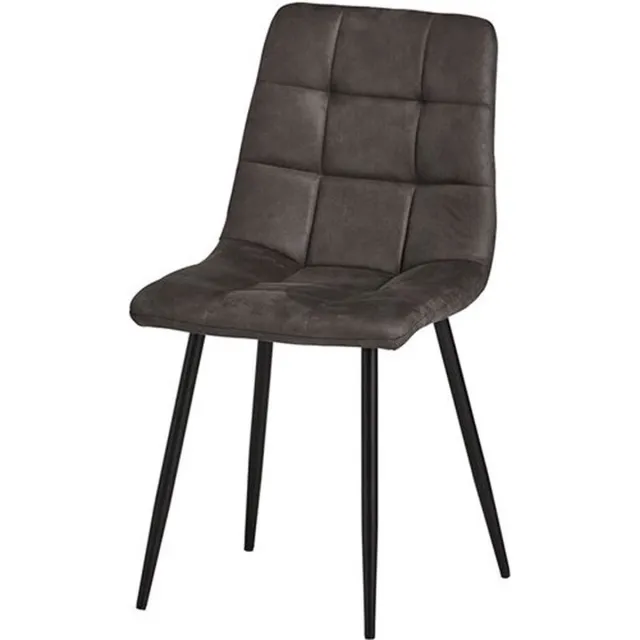Le Chair Eetkamerstoel Leonardo Microleer | Antraciet - eetkamerstoelen set van 2 Naturel
