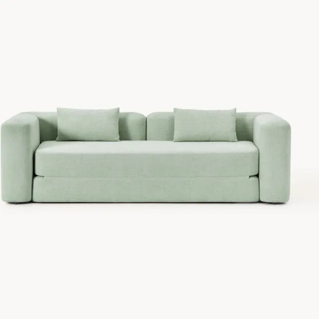 Westwing Collection Slaapbank Livvie (3-zits) Lichtgroen