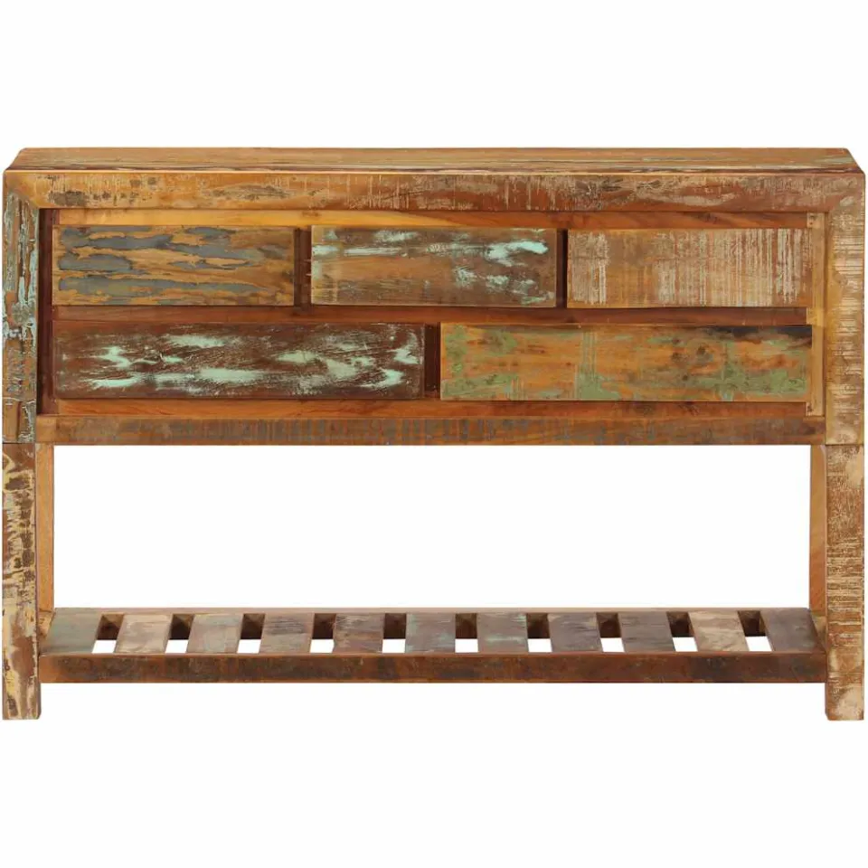 vidaXL Dressoir 120x30x75 cm massief gerecycled hout meerkleurig, foto 2