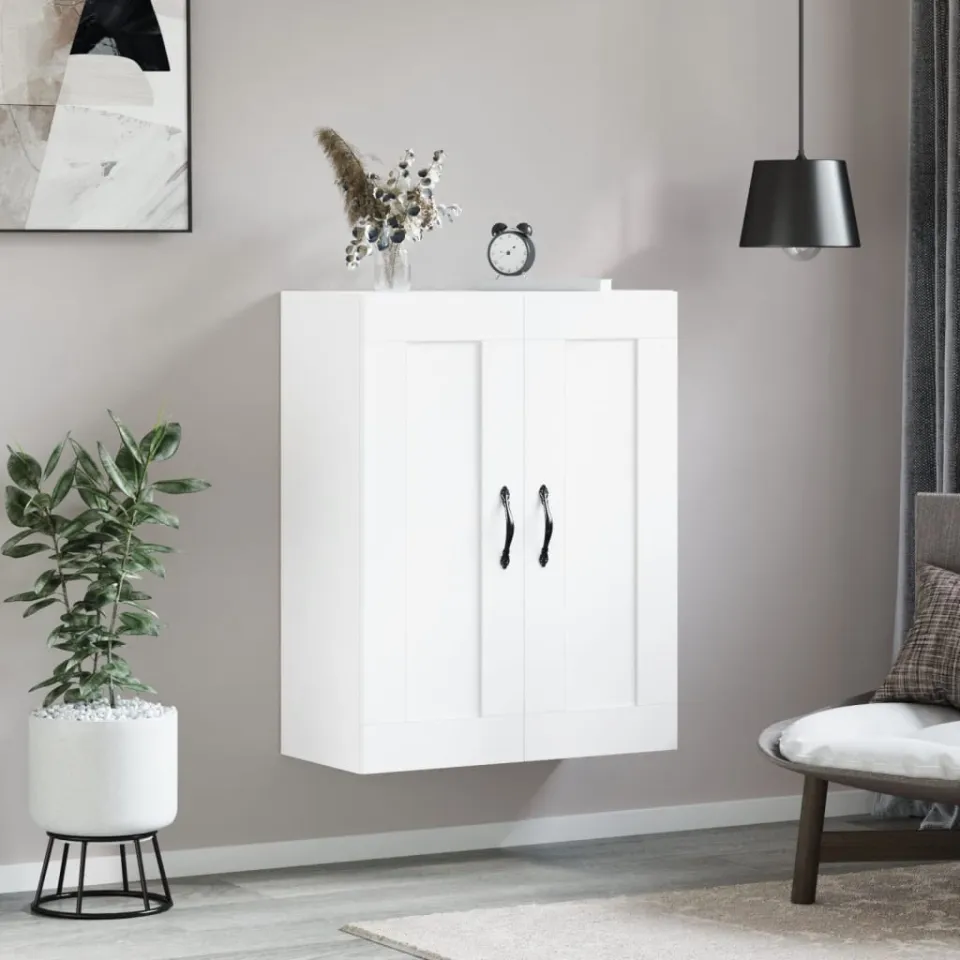 vidaXL Wandkast 69,5x34x90 cm bewerkt hout wit, foto 2