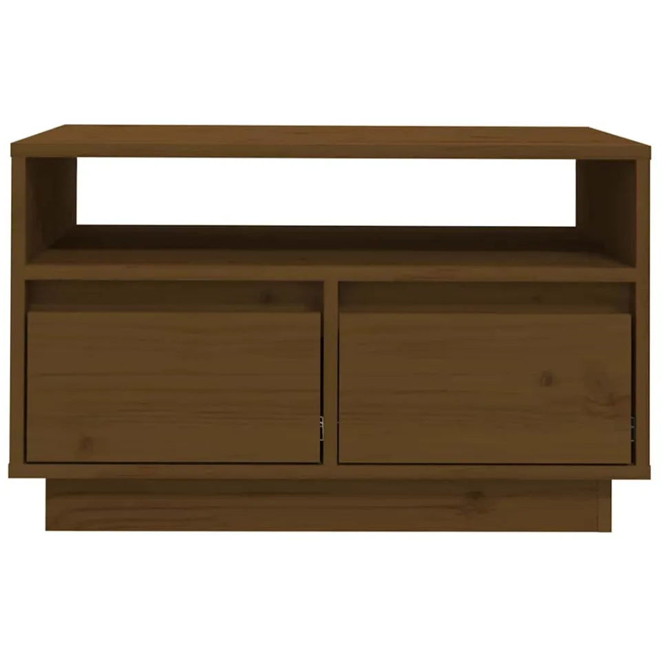 vidaXL Tv-meubel 60x35x37 cm massief grenenhout honingbruin bruin, foto 3