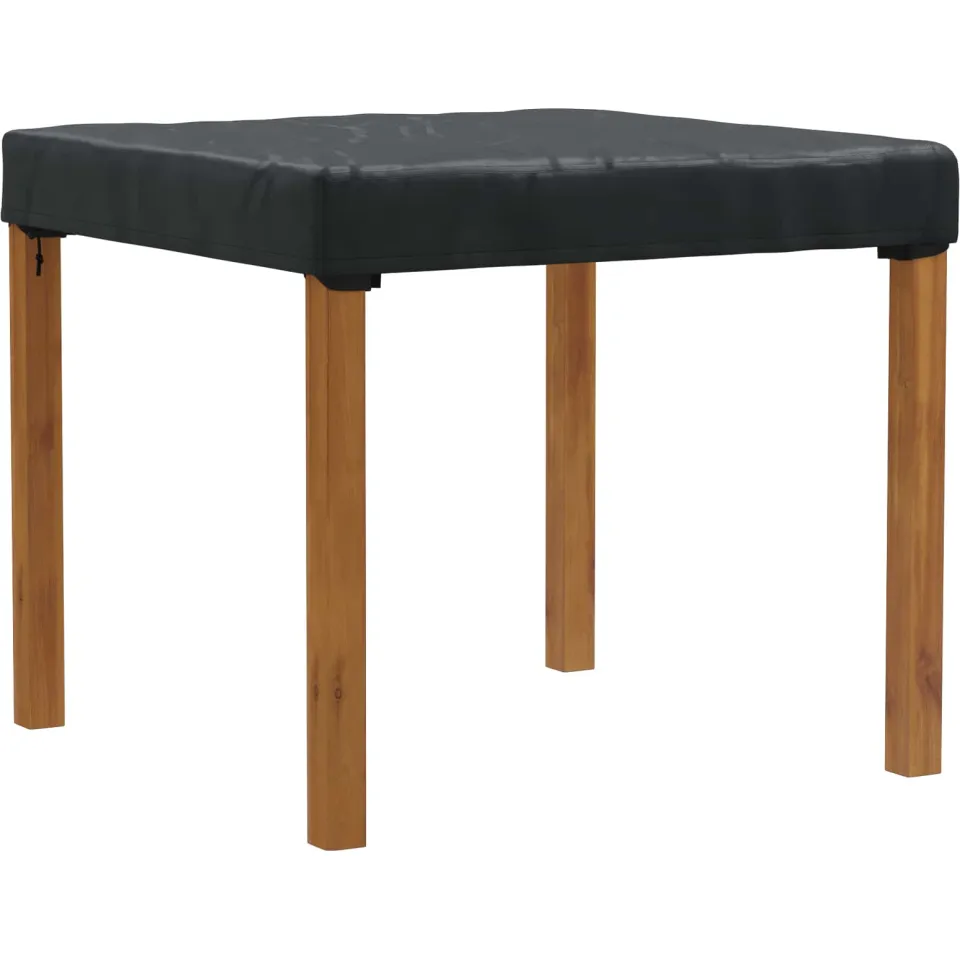 vidaXL Tafel Dek 102 x 102 x 15 cm Vierkant Waterdicht Zwart, foto 2