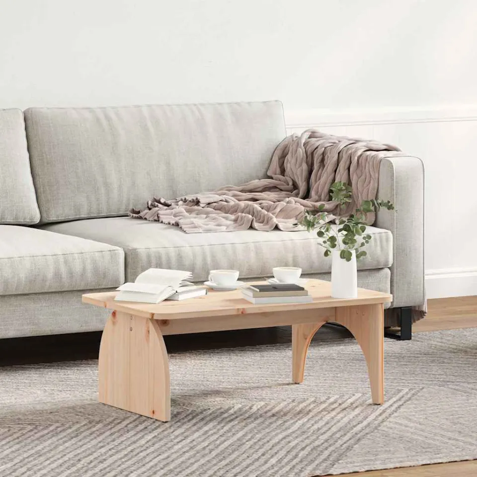 vidaXL Salontafel Naturel 80 x 50 x 31 cm Massief grenenhout, foto 3