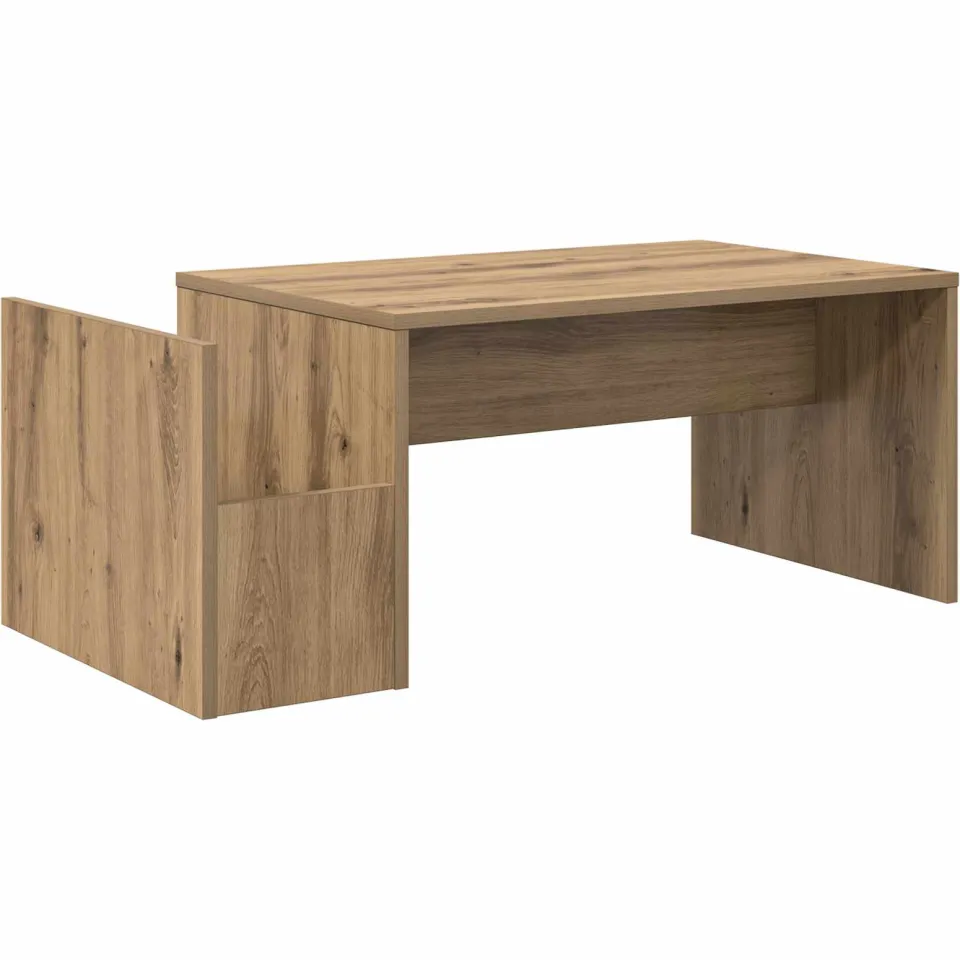 vidaXL Salontafel Artisan Eiken 90 x 45 x 35 cm Bewerkt hout Bruin