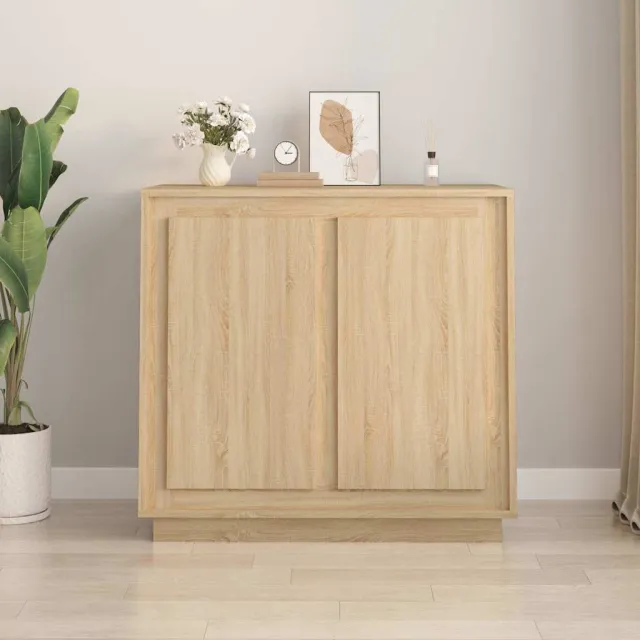 vidaXL Dressoir 80x34x75 cm bewerkt hout sonoma eikenkleurig Bruin