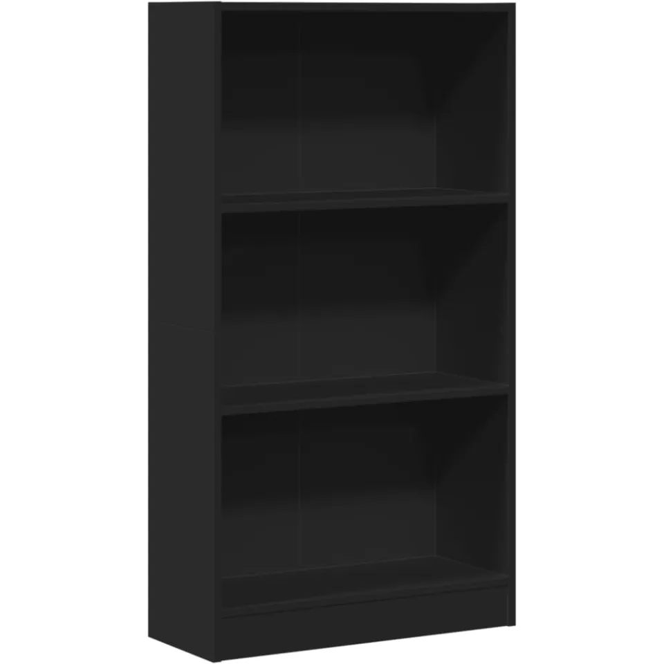 vidaXL Boekenkast 60x24x109 cm bewerkt hout zwart, foto 3