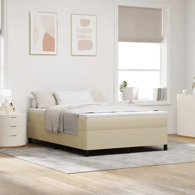 vidaXL Boxspringbed Grijs groen 160 x 200 cm Katoen Stof