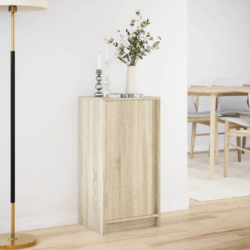 vidaXL Dressoir met LED 42,5x34x85 cm bewerkt hout sonoma eikenkleurig, foto 2