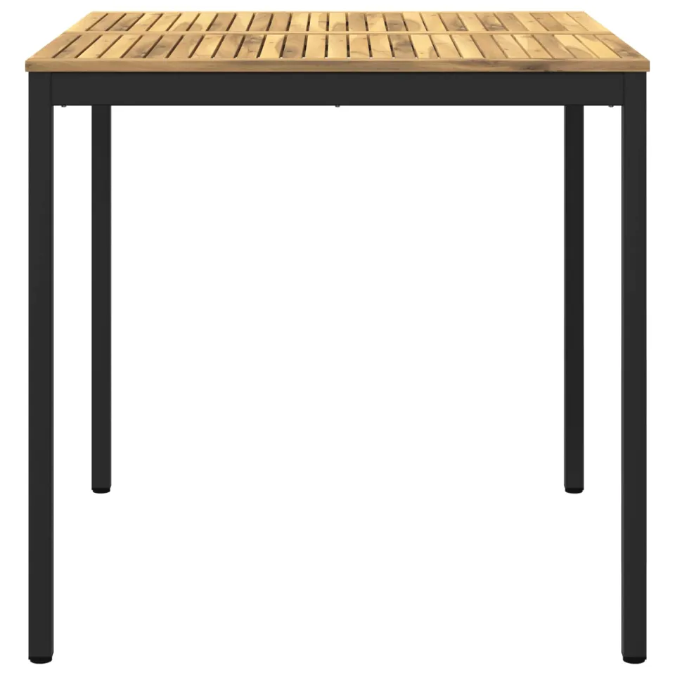 vidaXL Tuinbar Tafel NAARDEN Whitewash en zwart 110 x 108,5 x 105 cm Bruin