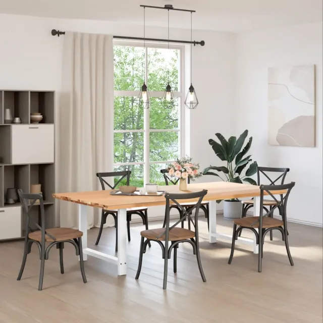 vidaXL Eettafelpoten 2 st 90x(72-73) cm staal wit