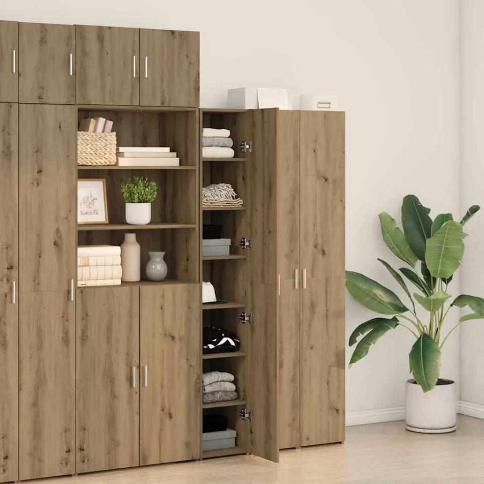 vidaXL Hoge kast Artisan Eiken 30 x 42,5 x 185 cm, foto 3