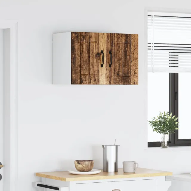 vidaXL Wandkast LUCCA Oud hout 60 x 31 x 40 cm Bewerkt hout Bruin