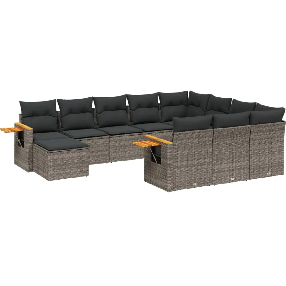 vidaXL Patio Sofa Set 10-zits Grey, foto 3