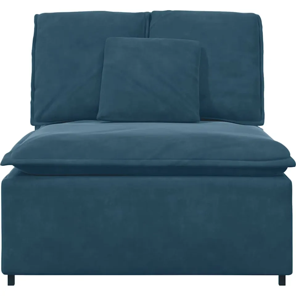 vidaXL Modulaire bank middenmodule met kussens 100 cm blauw