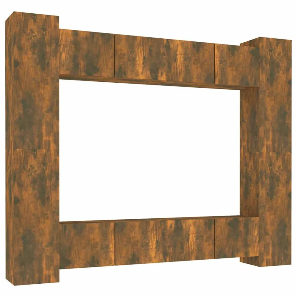 vidaXL 8-delige Tv-meubelset bewerkt hout gerookt eikenkleurig, foto 3