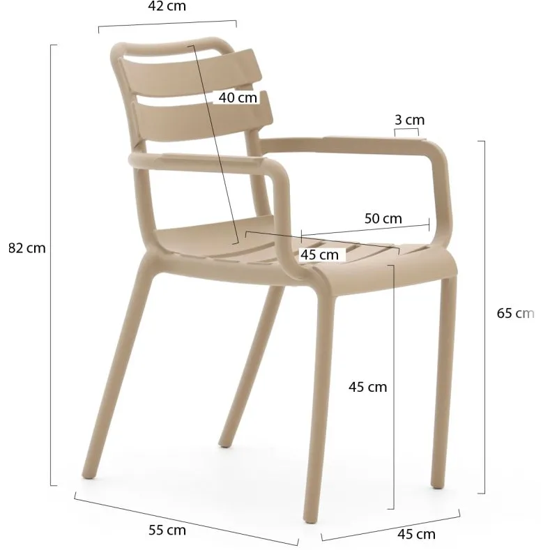 Forza Furniture Forza Vico/Rieti ø60cm balkonset 3-delig, foto 3