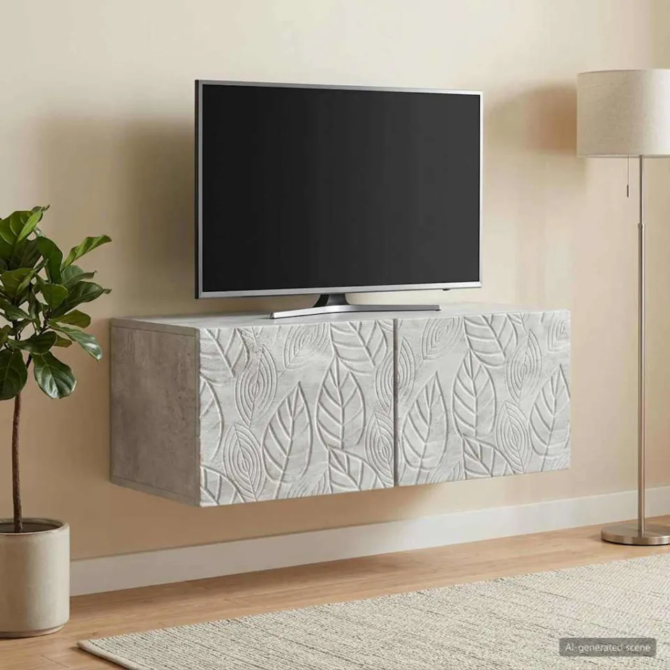 vidaXL Wandbeugel TV-kast 78,5 x 41 x 30 cm Betongrijs Bewerkt hout grijs, foto 3
