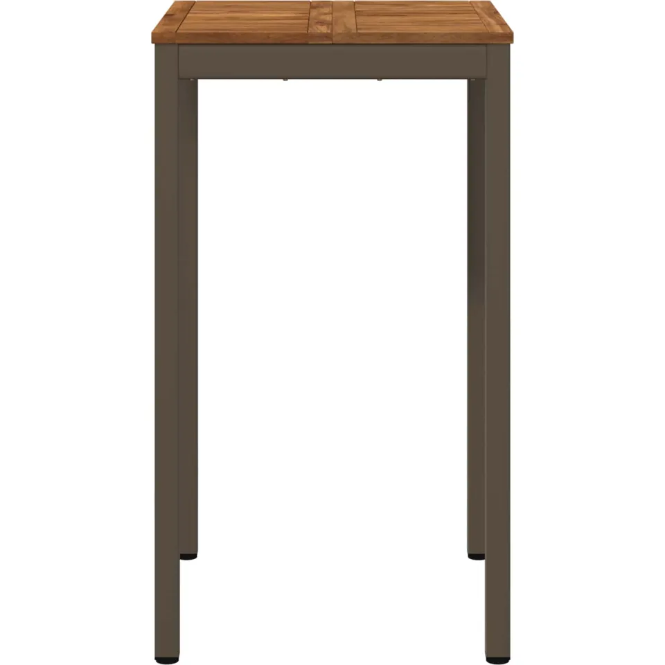 vidaXL Tuinbar Tafel NAARDEN Natuurlijk en Koffie 60 x 60,5 x 105 cm Bruin