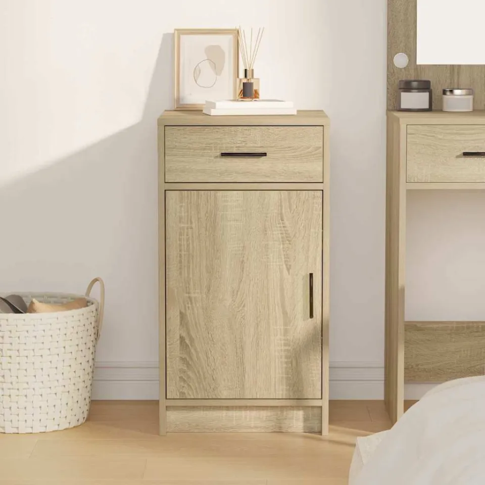 vidaXL Dressoir Sonoma Eiken 40 x 40,5 x 75 cm Bewerkt hout, foto 3