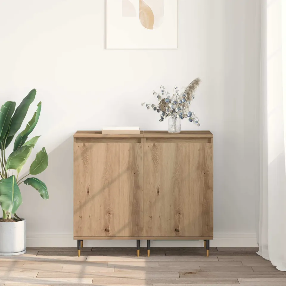 vidaXL Dressoir 2 st Artisan Eiken 40 x 35 x 70 cm, foto 4