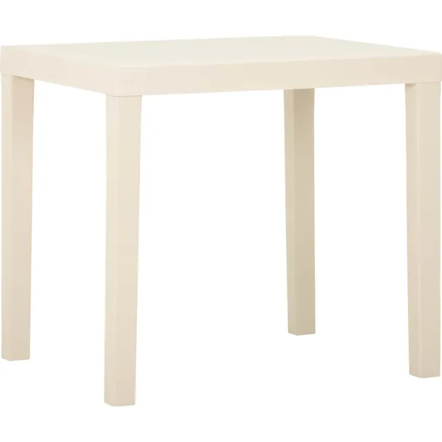 vidaXL Tuintafel 79x65x72 cm kunststof wit, foto 2