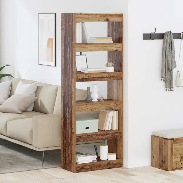 vidaXL Boekenkast 5-laags 60 x 30 x 166 cm Bewerkt hout Oud hout bruin, foto 2