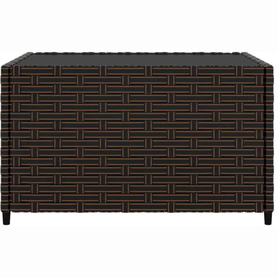 vidaXL Salontafel tuin vierkant 50x50x30 cm poly rattan bruin