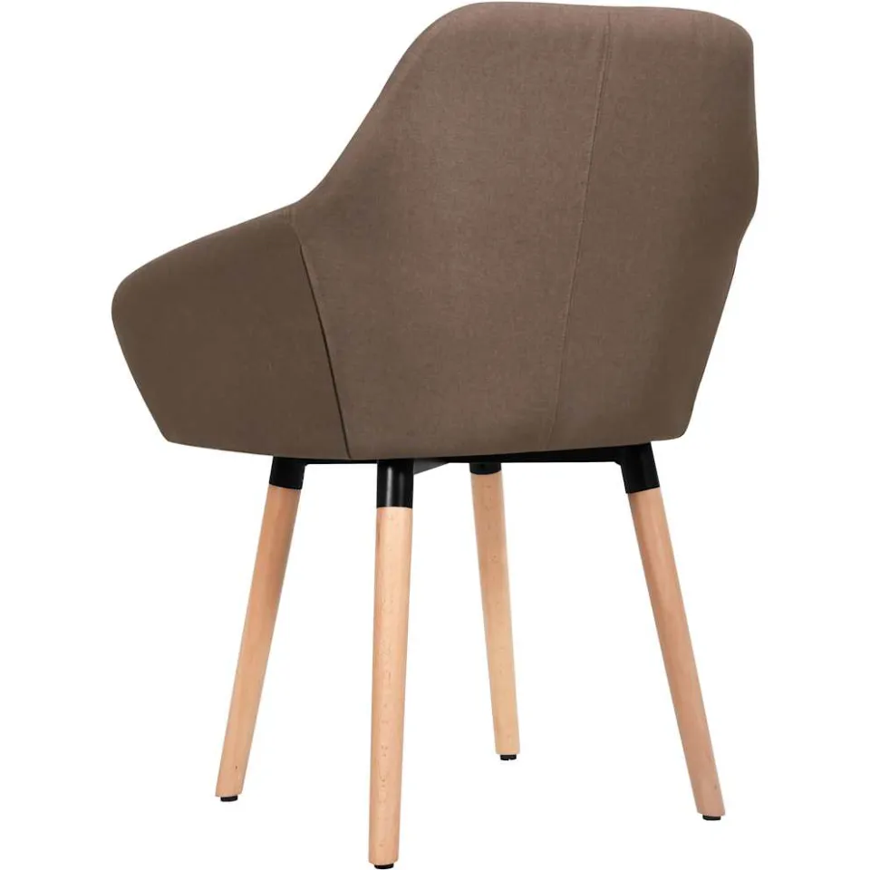 vidaXL Eetkamerstoelen 2 st stof bruin, foto 3